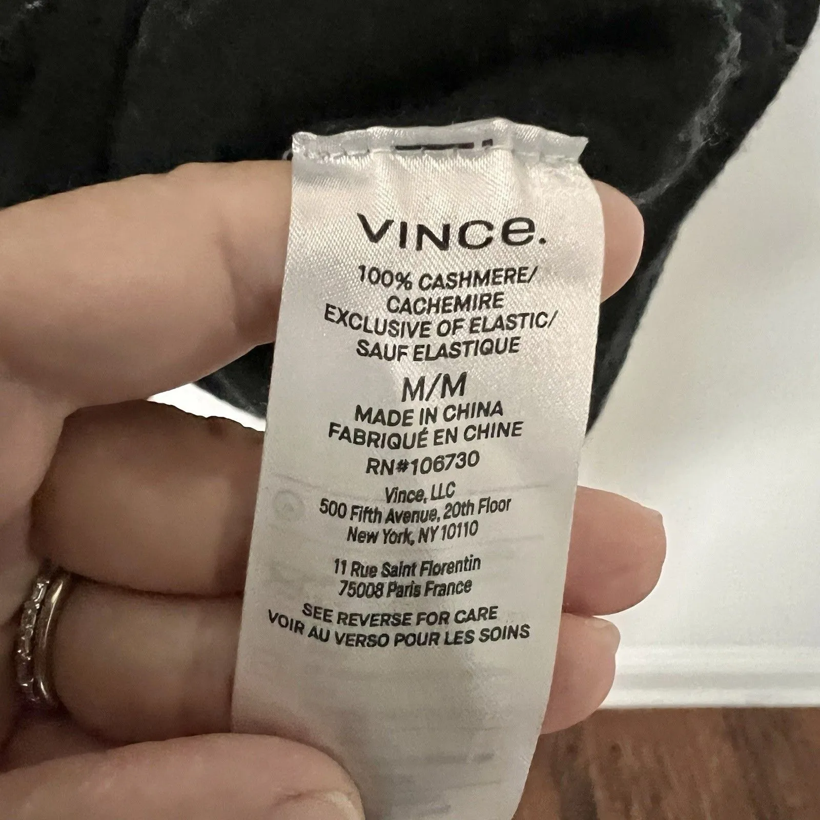 Vince Women’s Sweater Black Turtleneck Stripes 100% Cashmere Medium Very GUC - Image 11