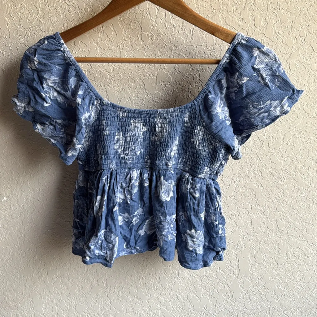 Hollister Cropped Peplum Blouse - Image 5