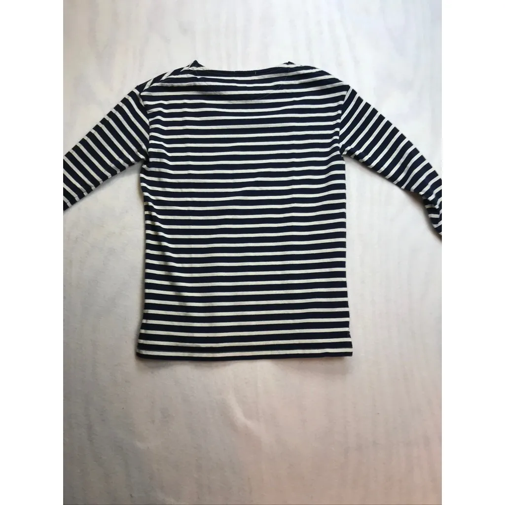 SCOTCH SODA AMSTERDAMS BLAUW Womens Striped Long Sleeve Top Size Medium - Image 10