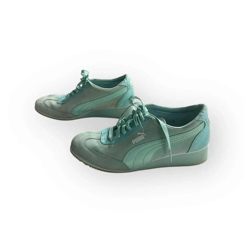 Puma Women's Size 9.5  Eco Ortholite Wedge Suede Sneakers Shoes - Image 6