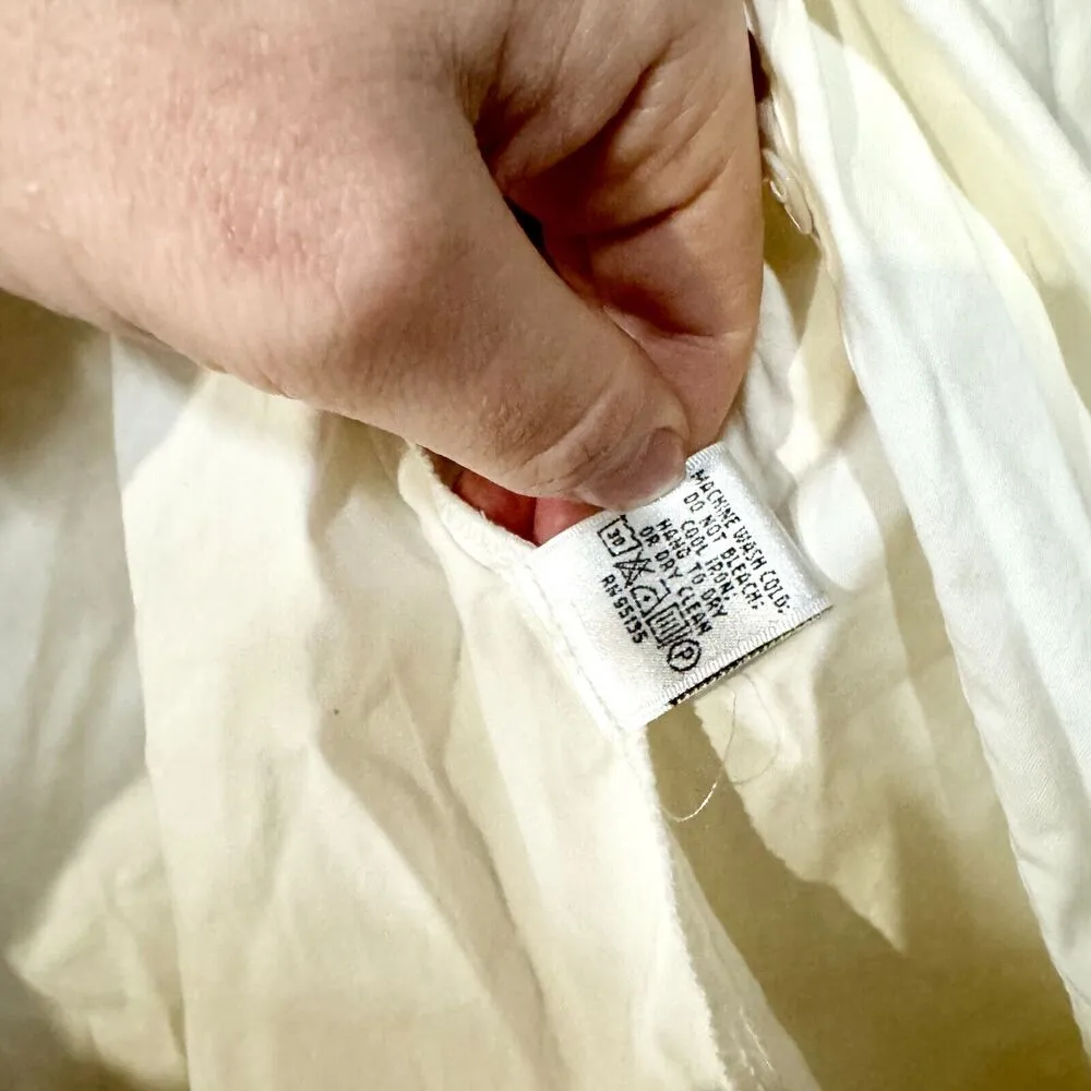 LAFAYETTE 148 Blouse Women Size 10 White Button Up Embroidered Long Sleev Cotton - Image 4