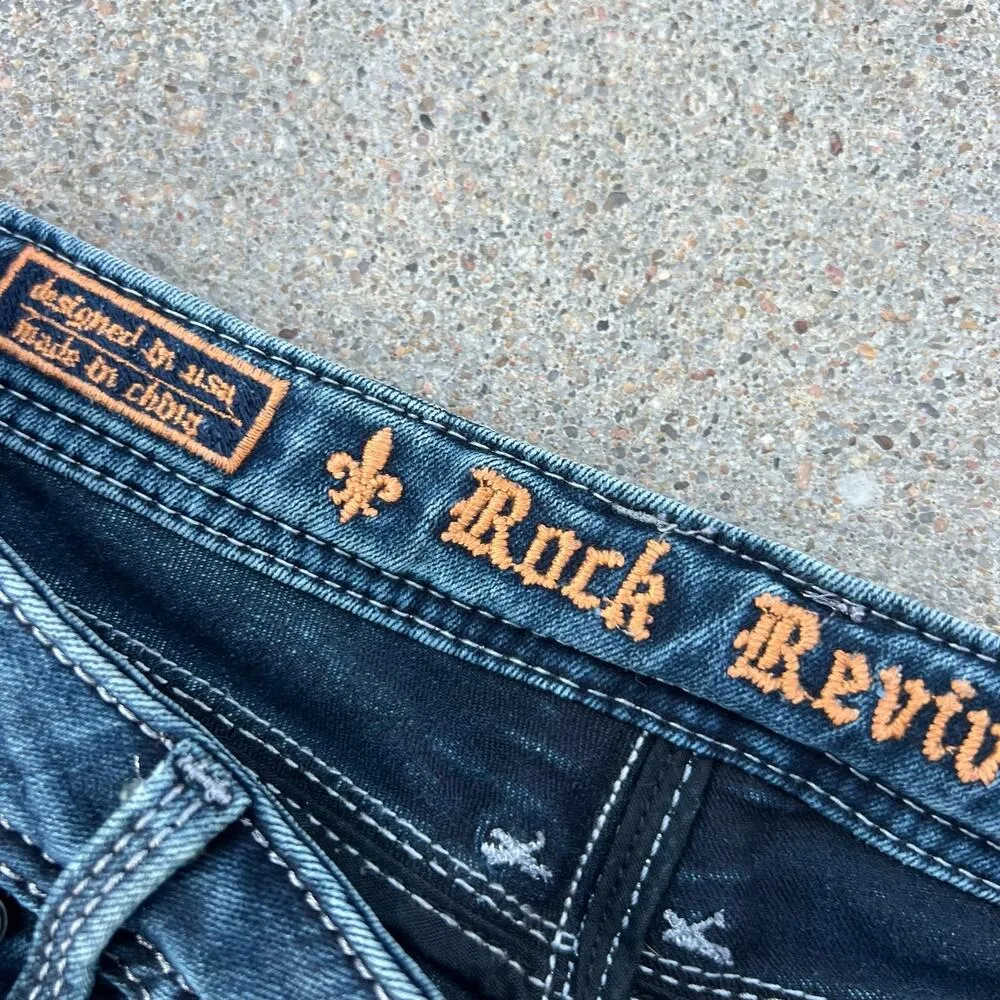 Rock Revival Lexi Super Skinny Jeans Dark Indigo Size 30 - Image 7