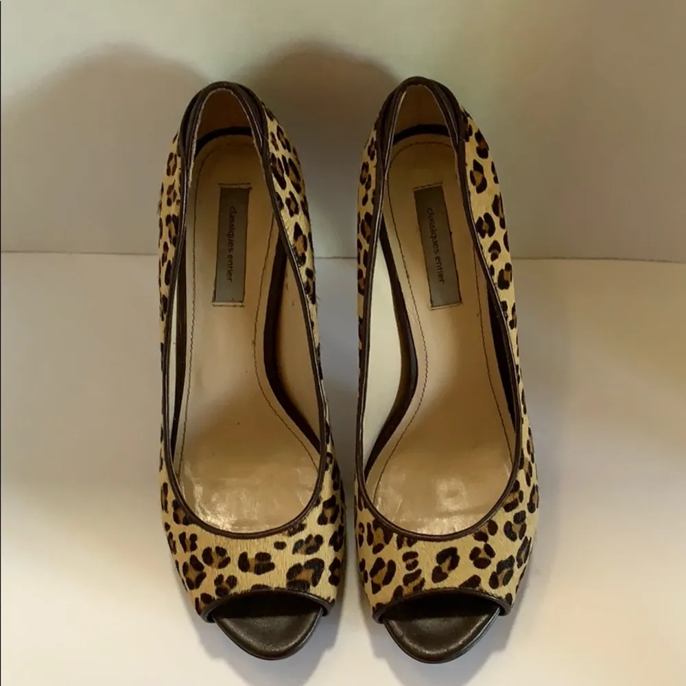 Classiques Entier Animal print Shoes 6.5 M Heels brown stilettos Excellent RARE - Image 4