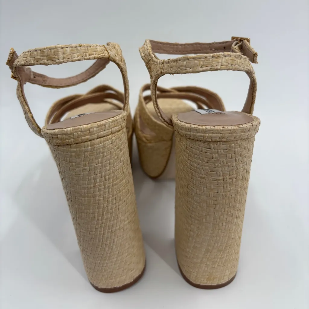 Steve Madden Quinlyn Raffia Platform Block Heel Women’s Sandals - Image 7