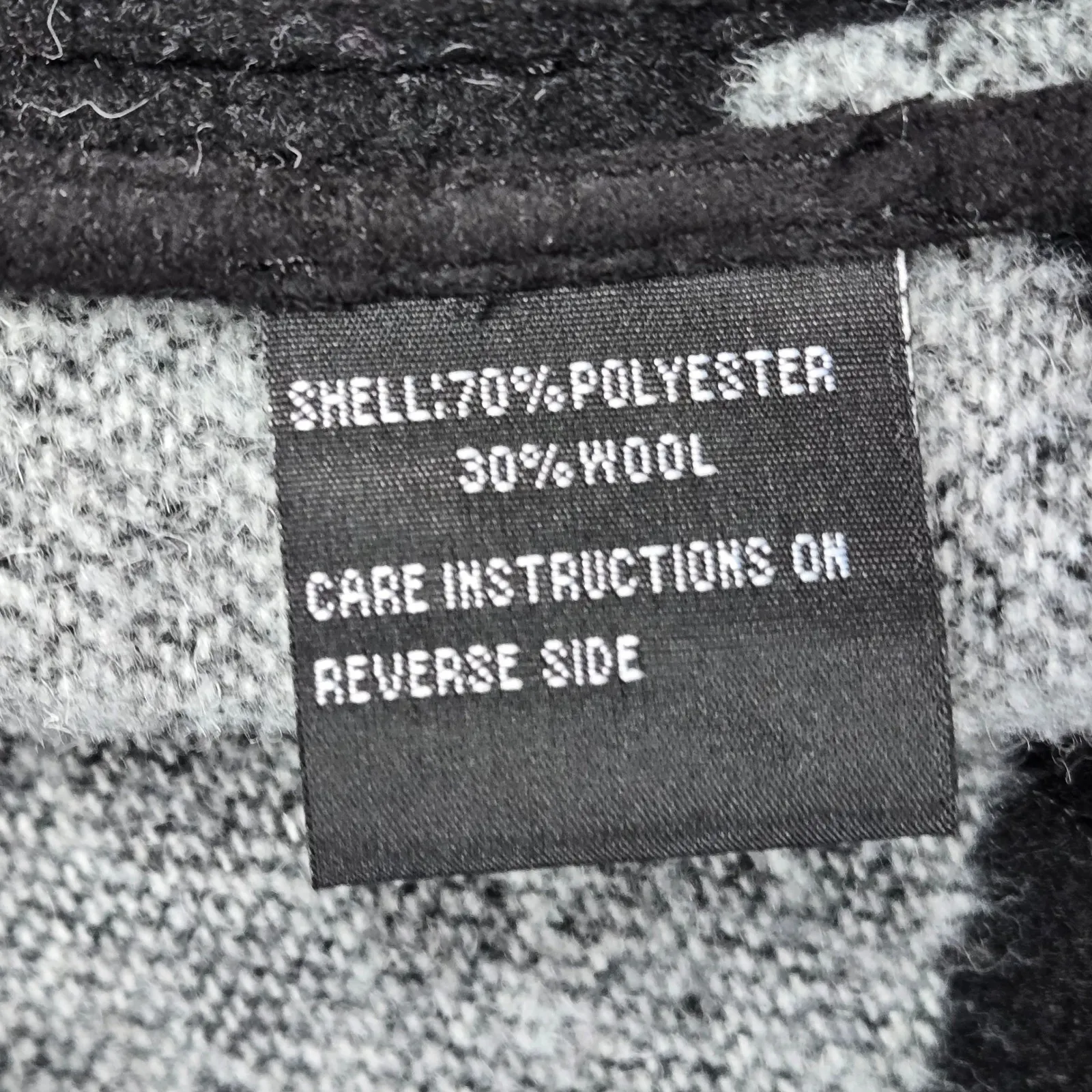 MONTANACO Geometric Aztec Open Front Cardigan Sweater Jacket M Black Gray Size M - Image 4