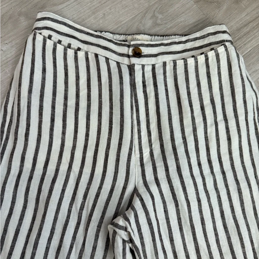 Faherty Women’s Sun Strider Linen Pant | Cocoa Grove Stripe | Medium Brown - Image 7