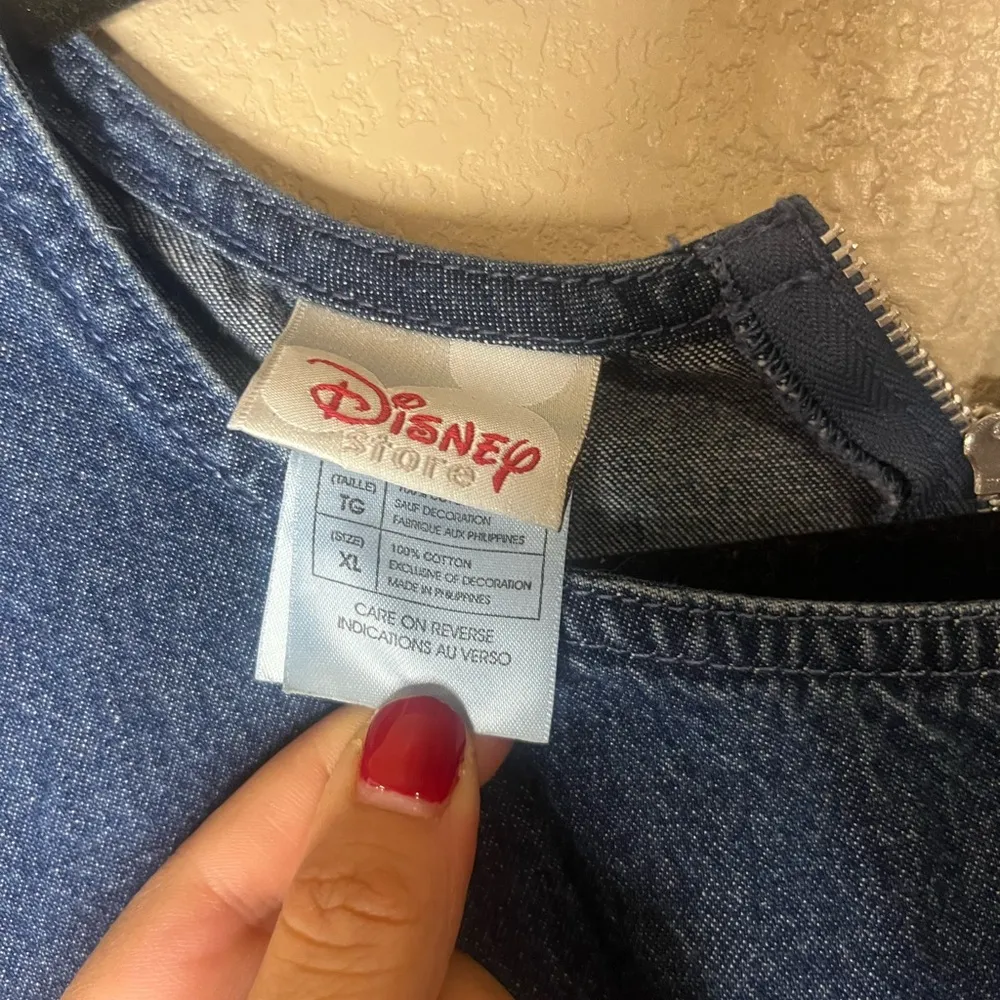 Vintage 90s Disney Minnie and Mickey Mouse denim long dress size XL - Image 6