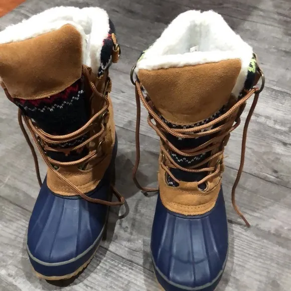Khombu brown and blue boots - Image 4