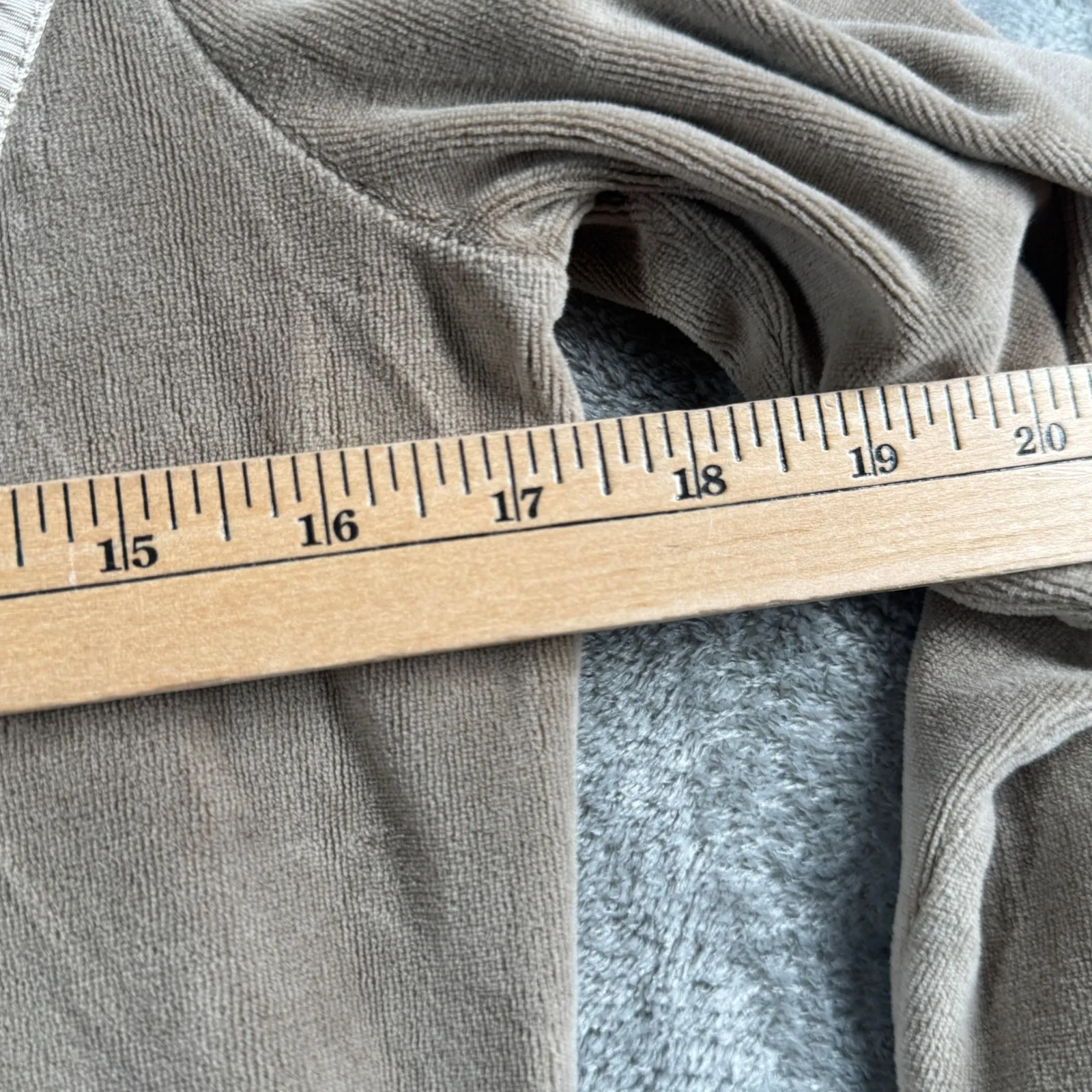 DKNY Active Womens Medium Black Velour Hoodie Taupe Full Zip Retro‎ Vintage Y2K - Image 10