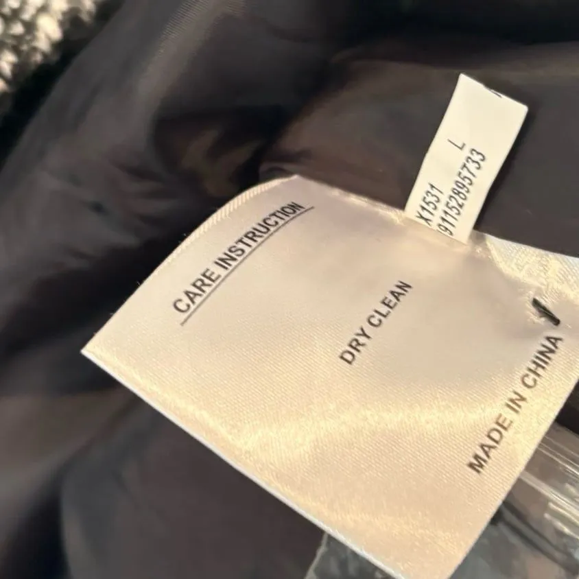 Nine West‎ Black And White Wool Blend Coat Size Large - Image 8