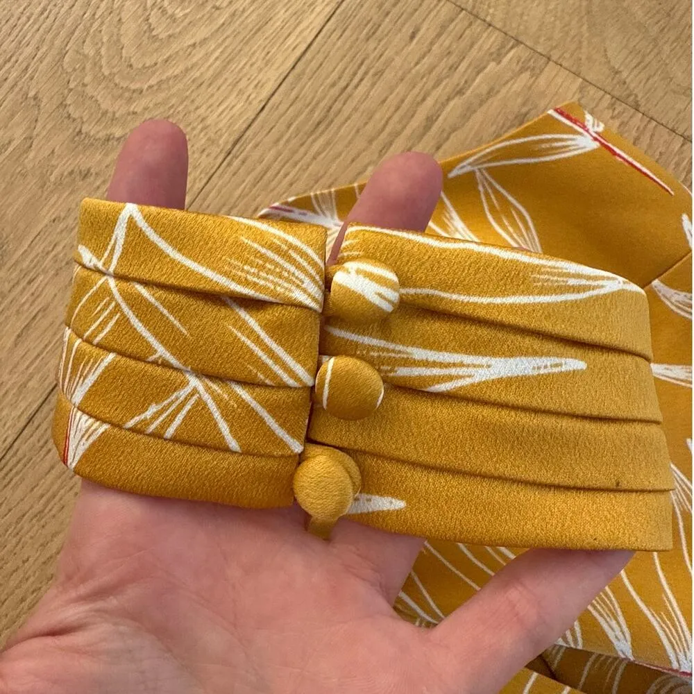 Camila Coelho - Antonia High Neck Mini Dress in Tropical Gold White & Red - Image 3