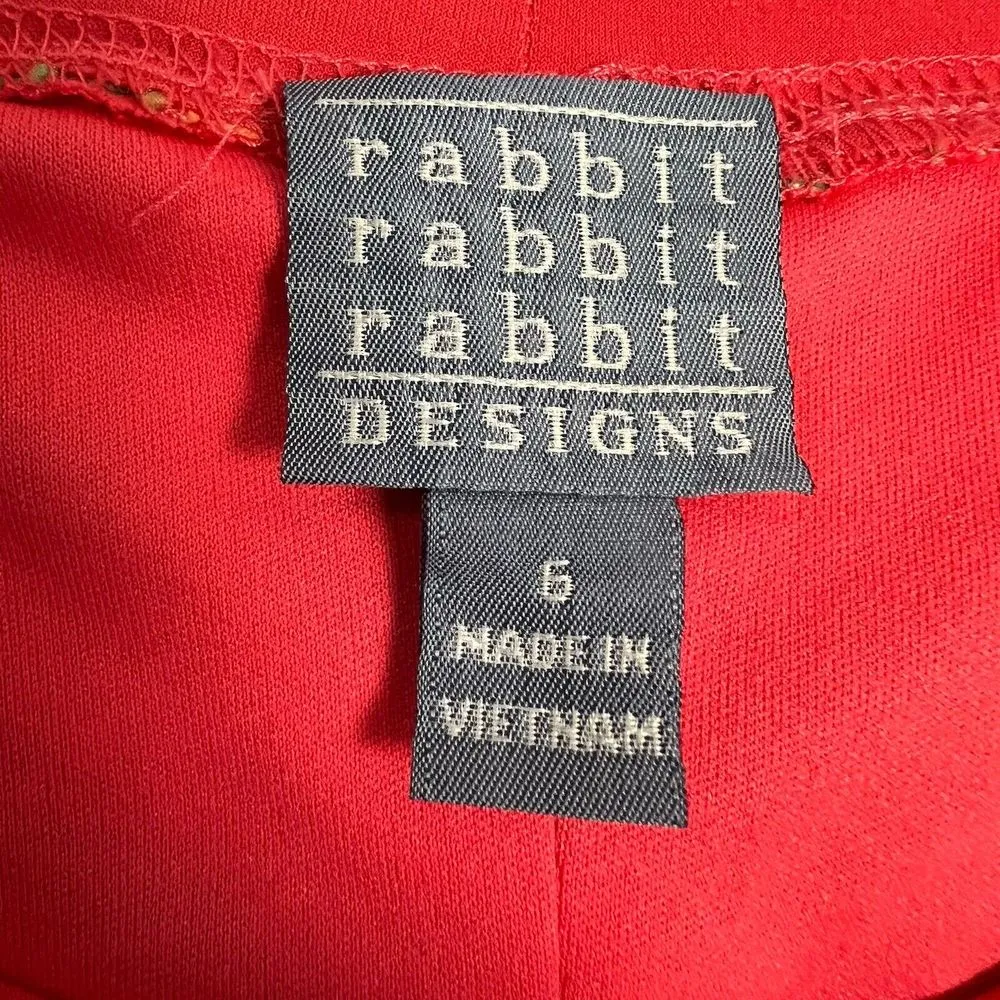 Rabbit Rabbit Rabbit Designs Bright Jungle Printed‎ Dress Size 6 Orange - Image 5