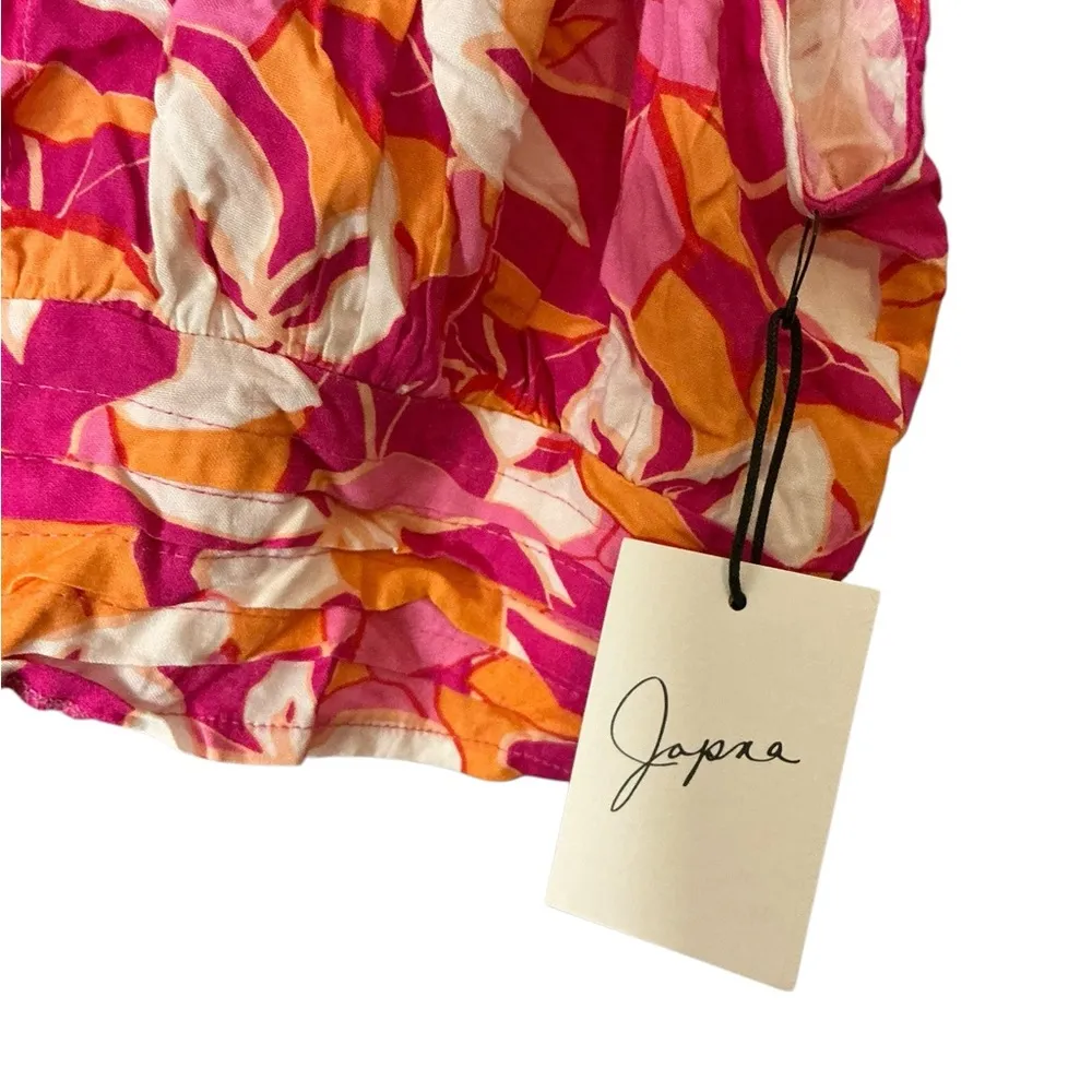 Japna Pink and Red Sleeveless Crop Tank Top - Image 3