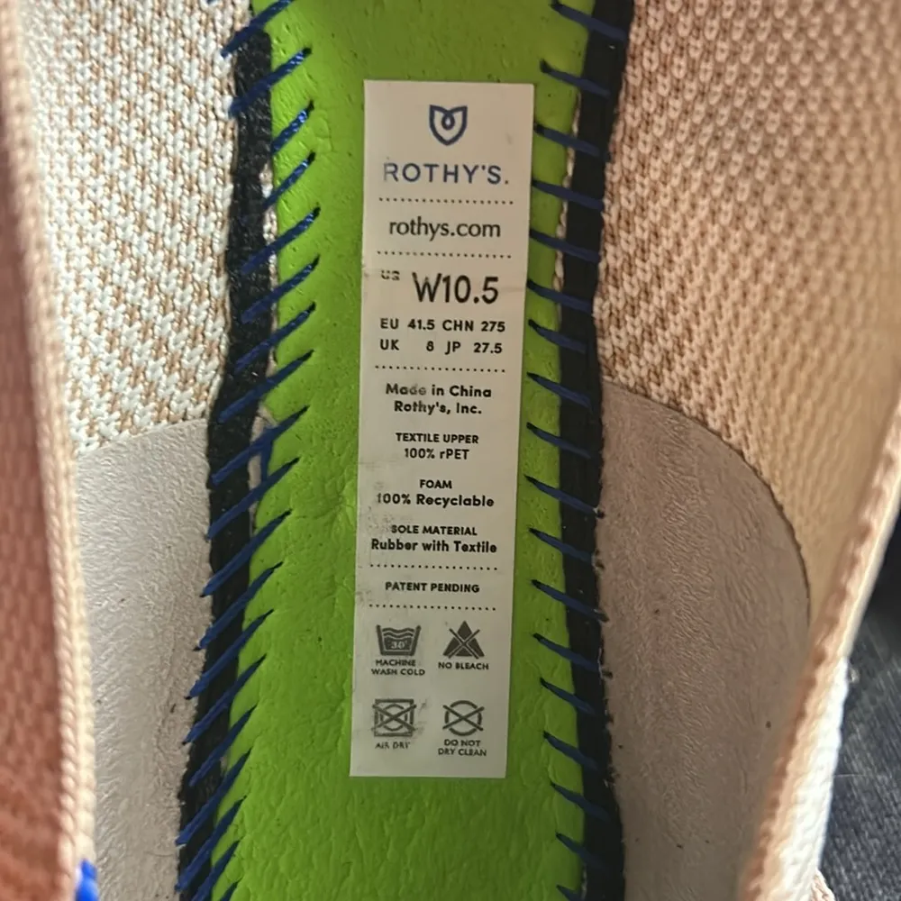 Rothy’s Retired Beige & Black Square Toe Tuxedo flats Tan Size 10.5 - Image 4