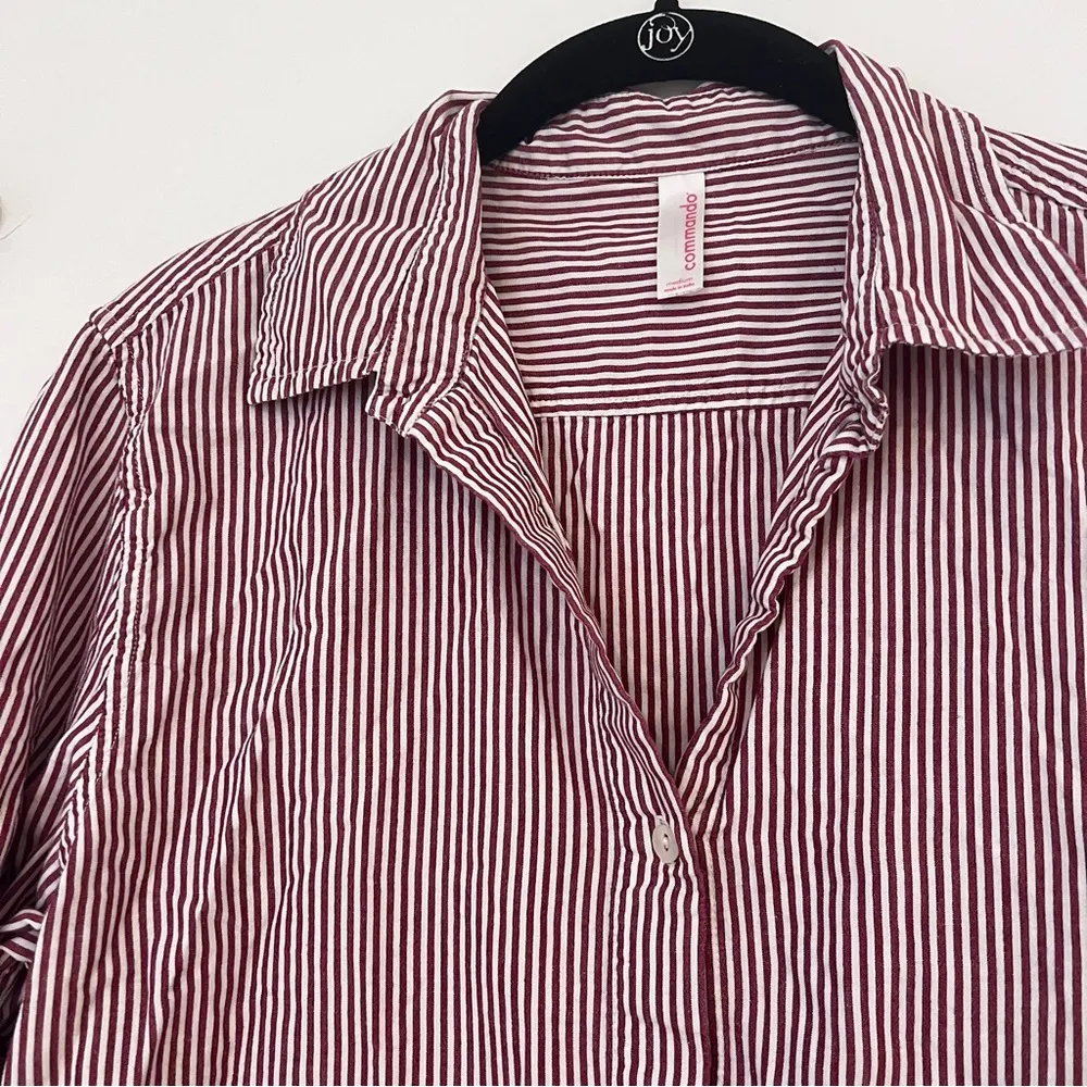 Commando  Red and White Button Down Blouse - Image 3