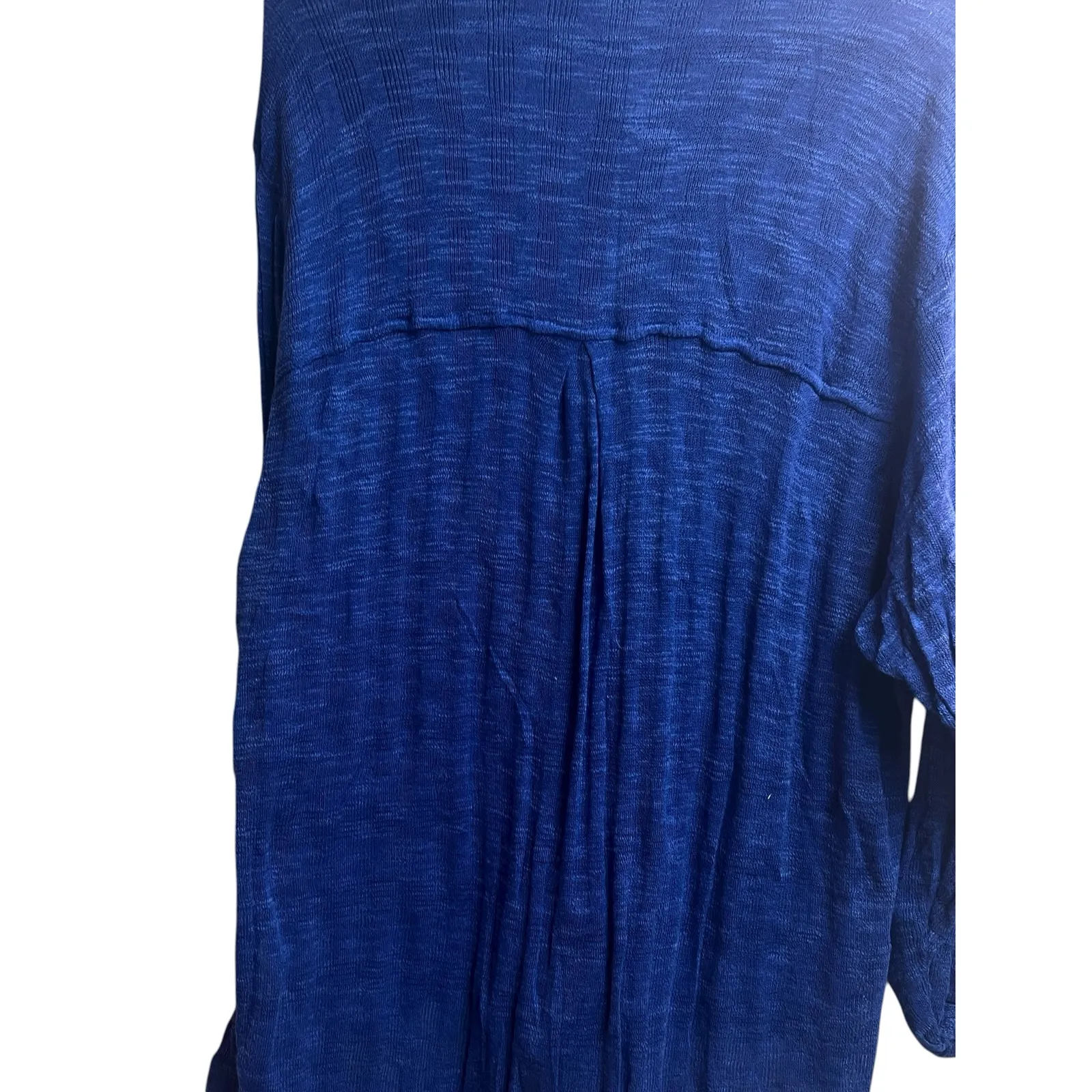 Free People Beach Coverup Medium Blue Tunic Semi Sheer Button Up - Image 12