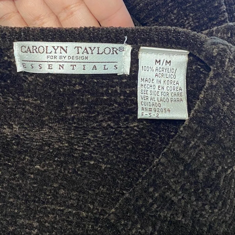 Carolyn Tayor Dark Gray Medium Fall Knit Sweater - Image 4