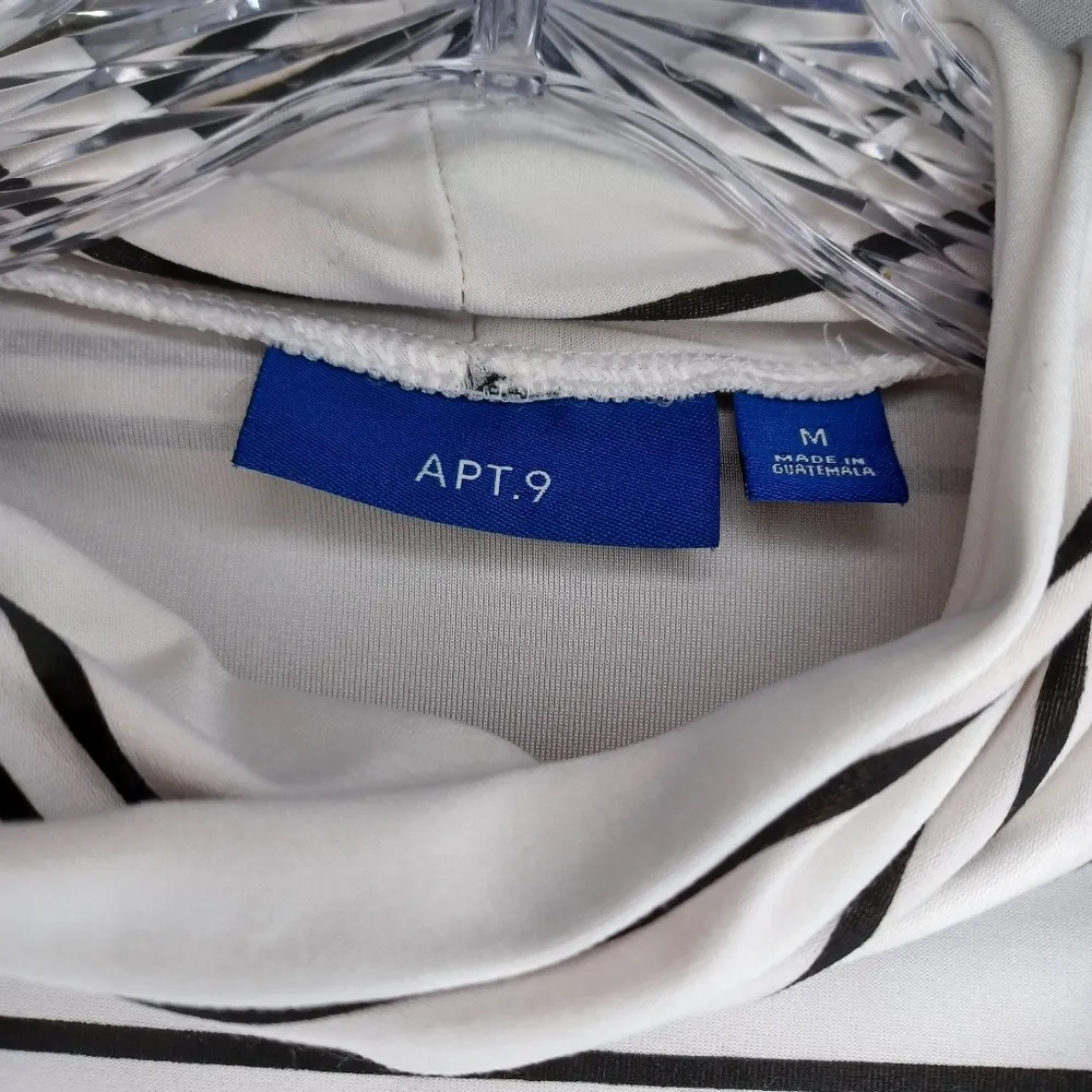 Apt. 9 Black and white striped turtle neck - Image 6