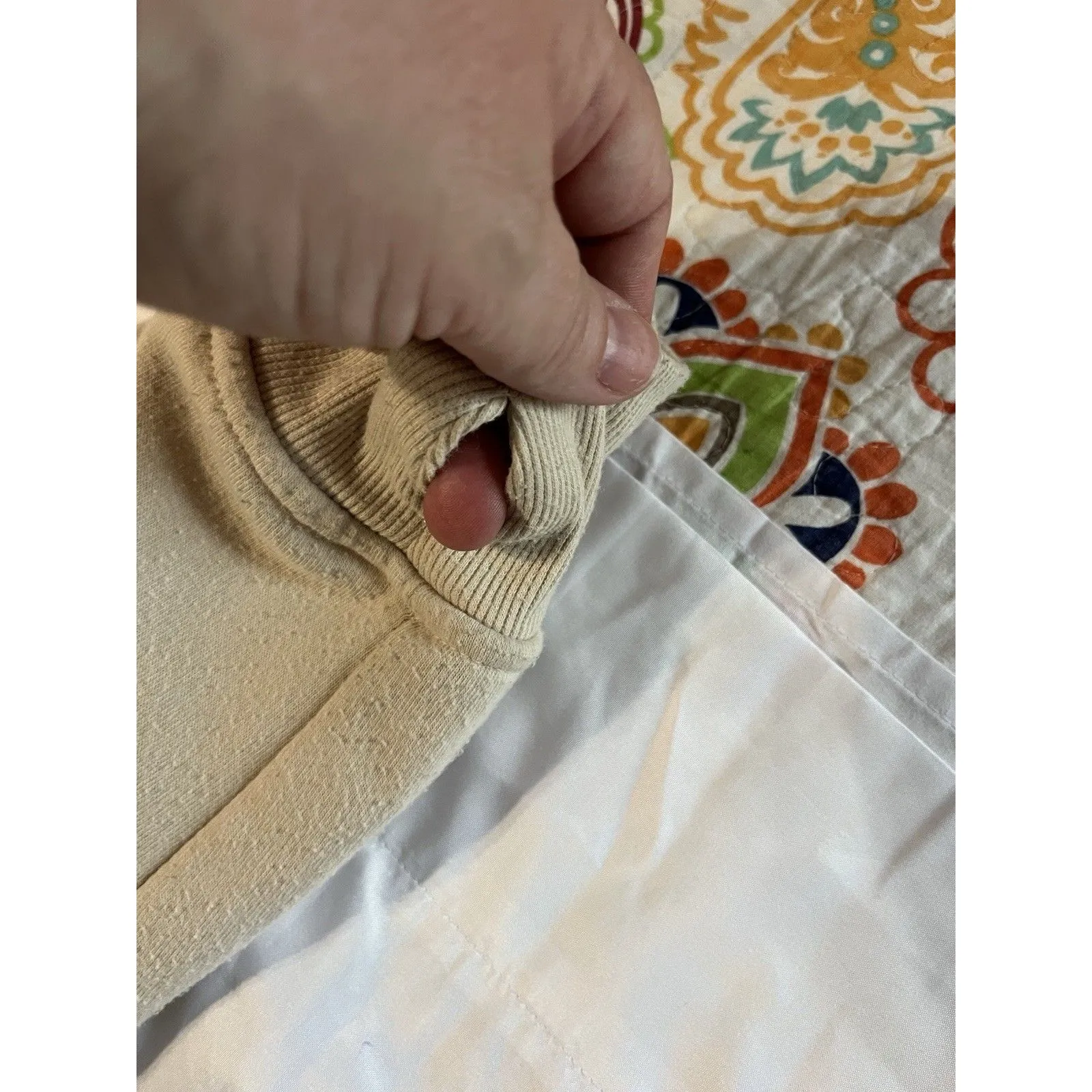 MANIFEST OFFLINE Hoodie Womens L Cropped Long Sleeve Full Zip Tan Sweatshirt Size L - Image 6