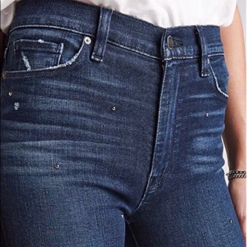 Hudson Barbara Super Skinny Rhinestone Jeans, 27 - Image 3