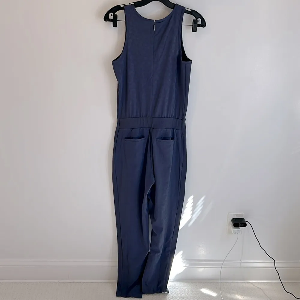 Athleta Brooklyn Textured Jumpsuit Slate Blue - Image 6