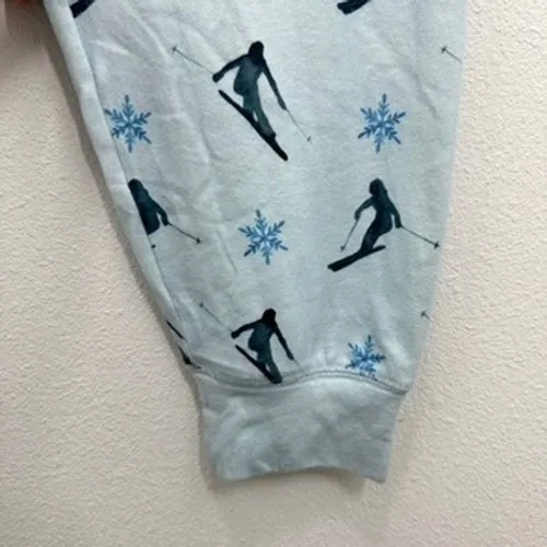 PJ Salvage Women's M Lounge Pajama Pants Blue Skiing Snowflake Sleepwear Size M - Image 6