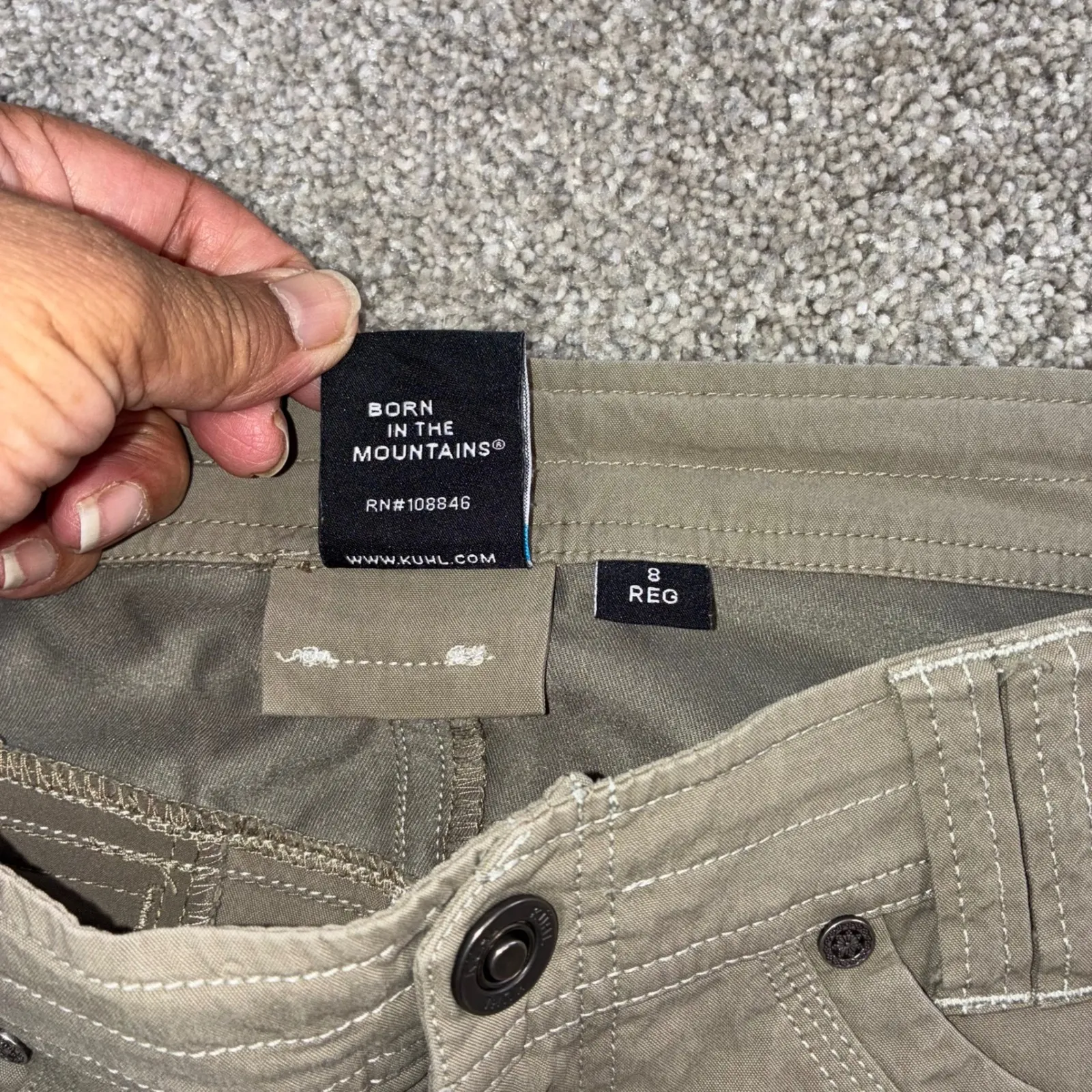 KUHL Womens Size 8 REG Khaki Outdoor Hiking Pants Cargo Adventure Gorpcore - Image 2