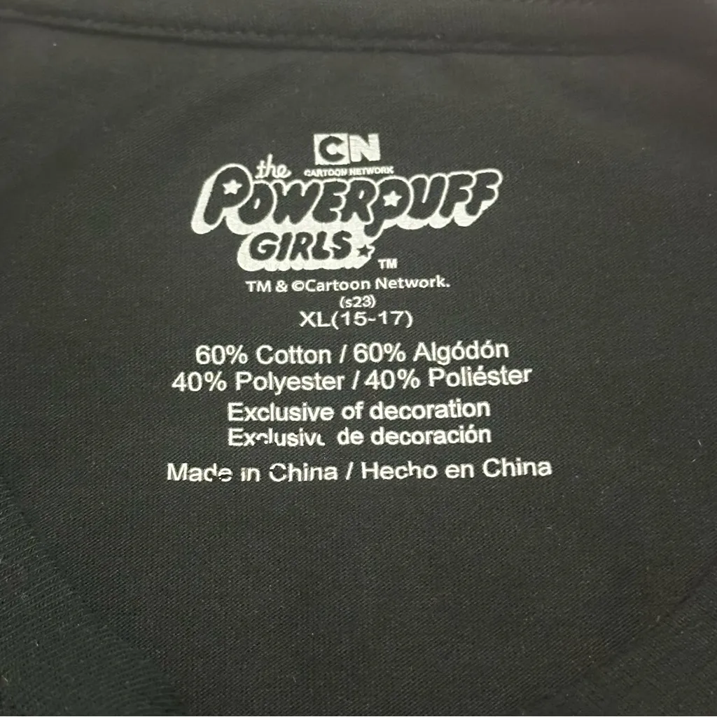 Cartoon Network Women’s The Power Puff Girls Black Tee XL - Image 7