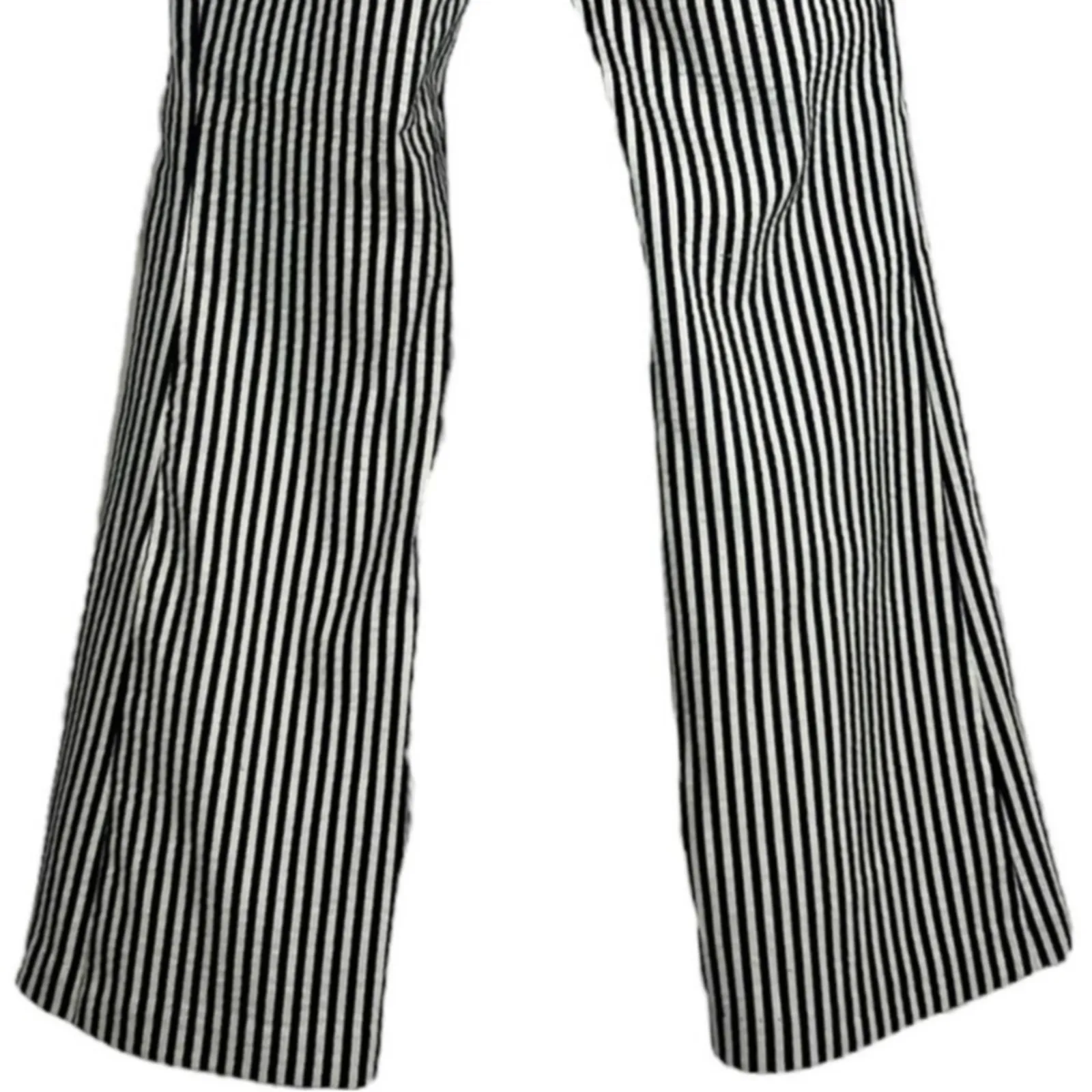 Revolve Bailey/44 Pinstripe Cropped Flare Pants Mid-Rise Stretch Women's Size XS - Image 9