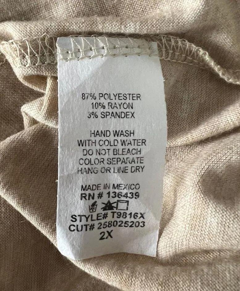 AMANA Womens Top 2X Relaxed Comfort Lounge Casual Stretch Minimalist Neutral - Image 9