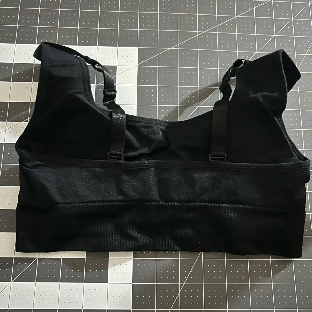 Adidas Women's Black Sports Bra with Logo - Image 2