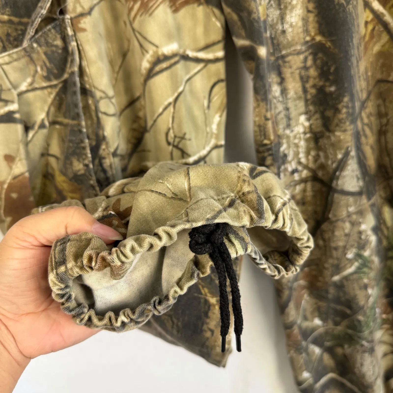 RealTree Camo Cargo Pants Drawstring Pockets Pink Trim Women XL Streetwear - Image 6