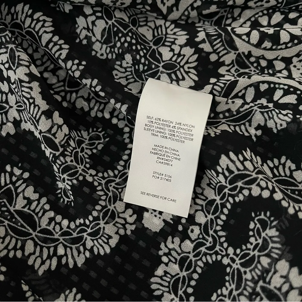 Cabi #5156 Seaside Chic Dot Jacket Black Size 4 - Image 13