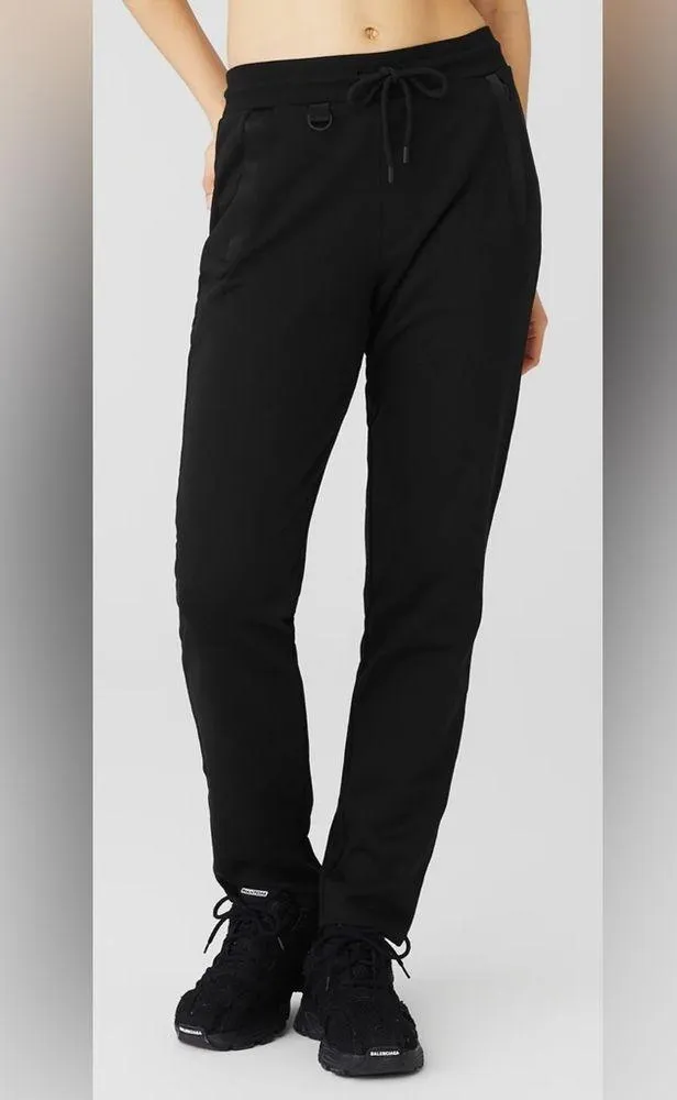 NWT Alo Yoga Nomadic Sweatpants in Black Front & Back Pockets Size S - Image 2