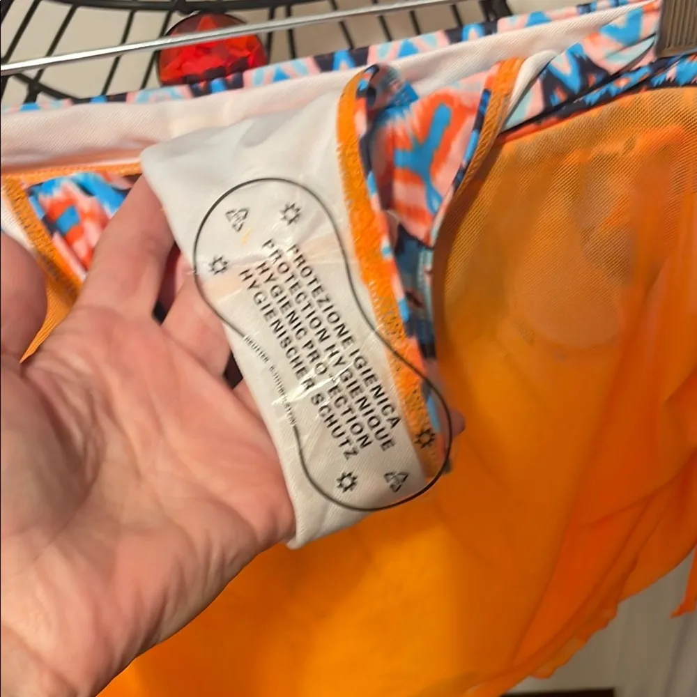 👙👙👙BOGOHO👙👙👙Colorful Zigzag Bikini Set—XL Orange - Image 10