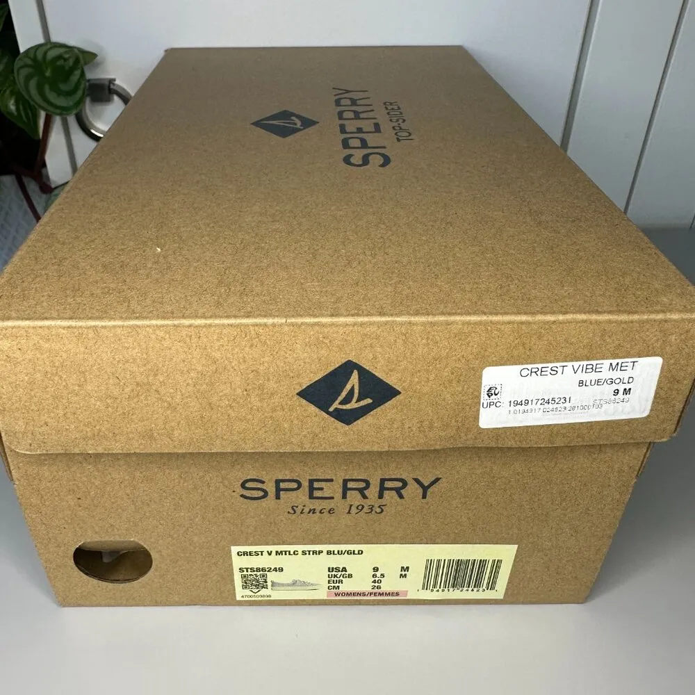 Women's Sperry Crest Vibe - Blue/Gold - Size 9 - Image 6