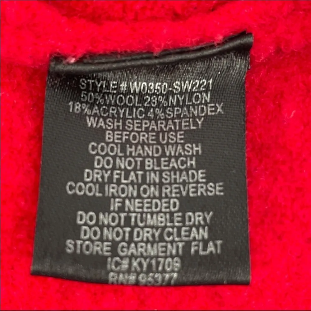 Sanctuary Red Deep V Wool Blend Sweater - Image 6