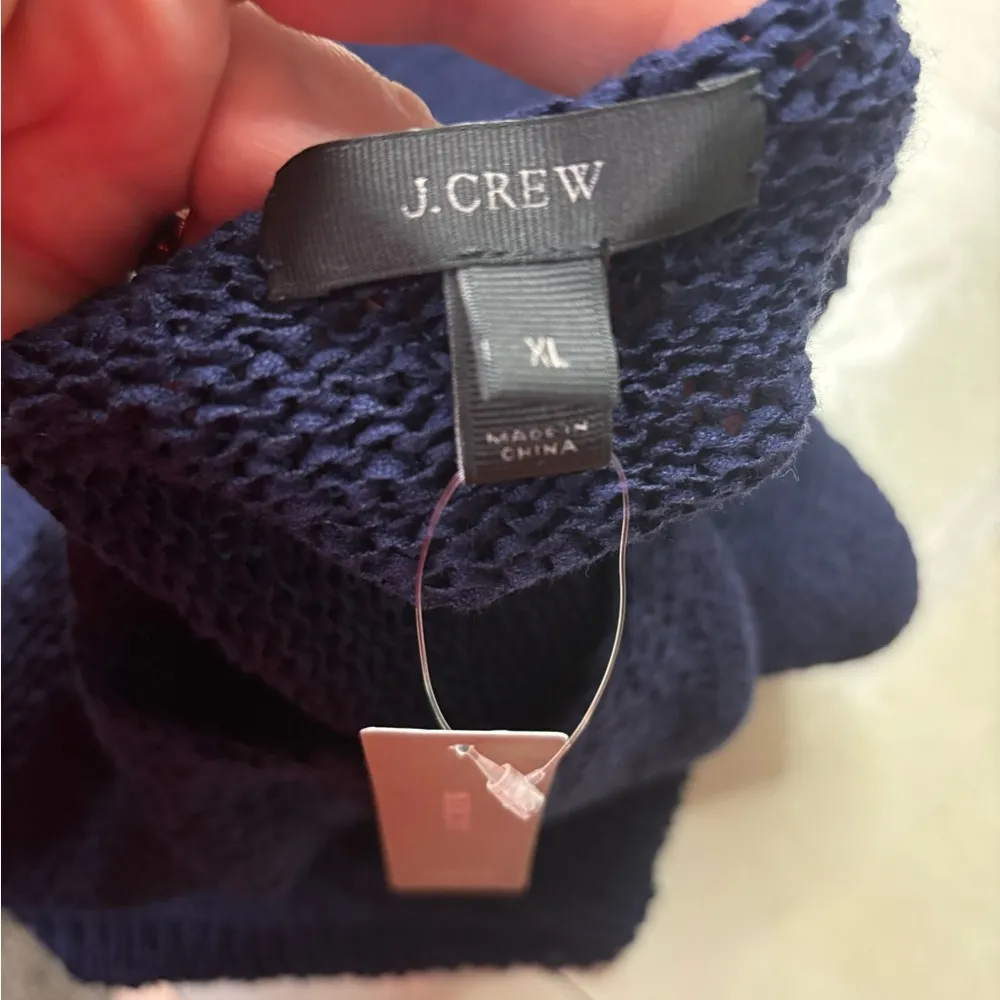 J. Crew Swing Sweater Womens Size XL Flare Sleeve Blue New Loose Knit - Image 6