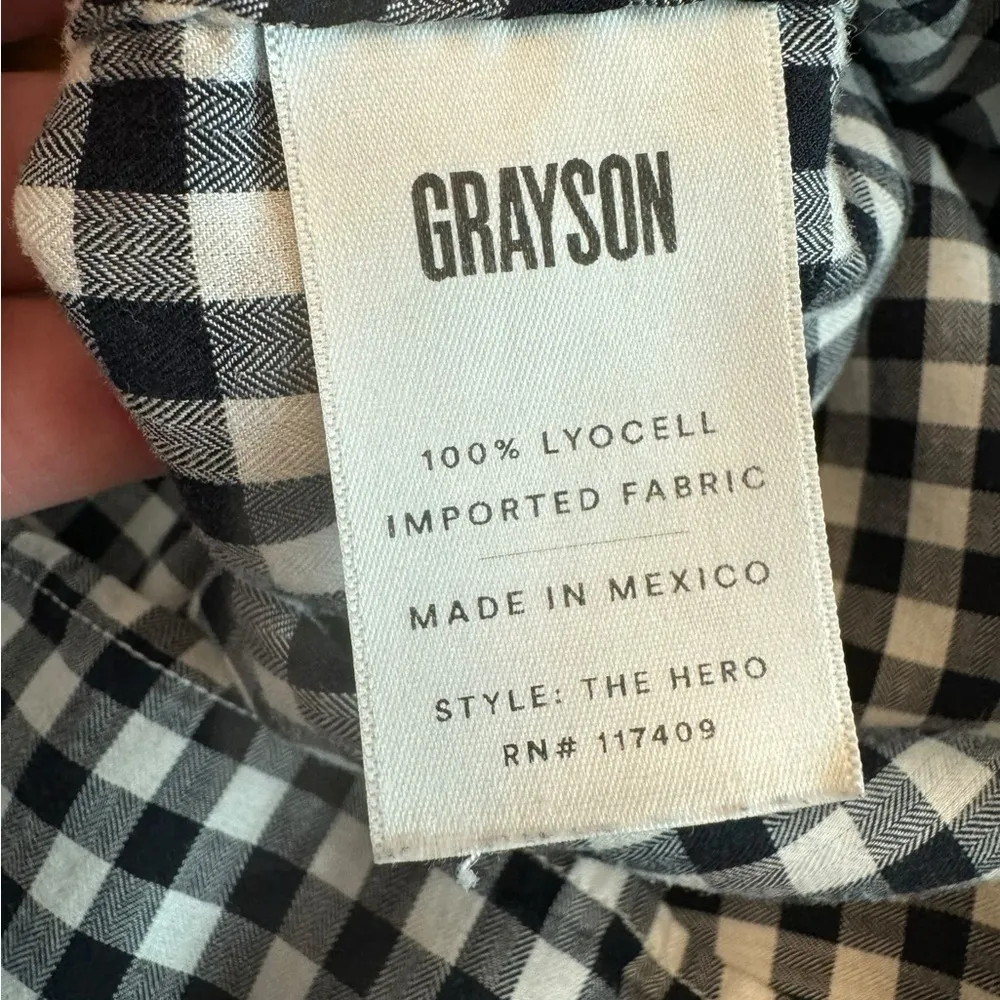 Grayson x Anthropologie -  The Hero Plaid Button Down Shirt Sz XS - Image 7