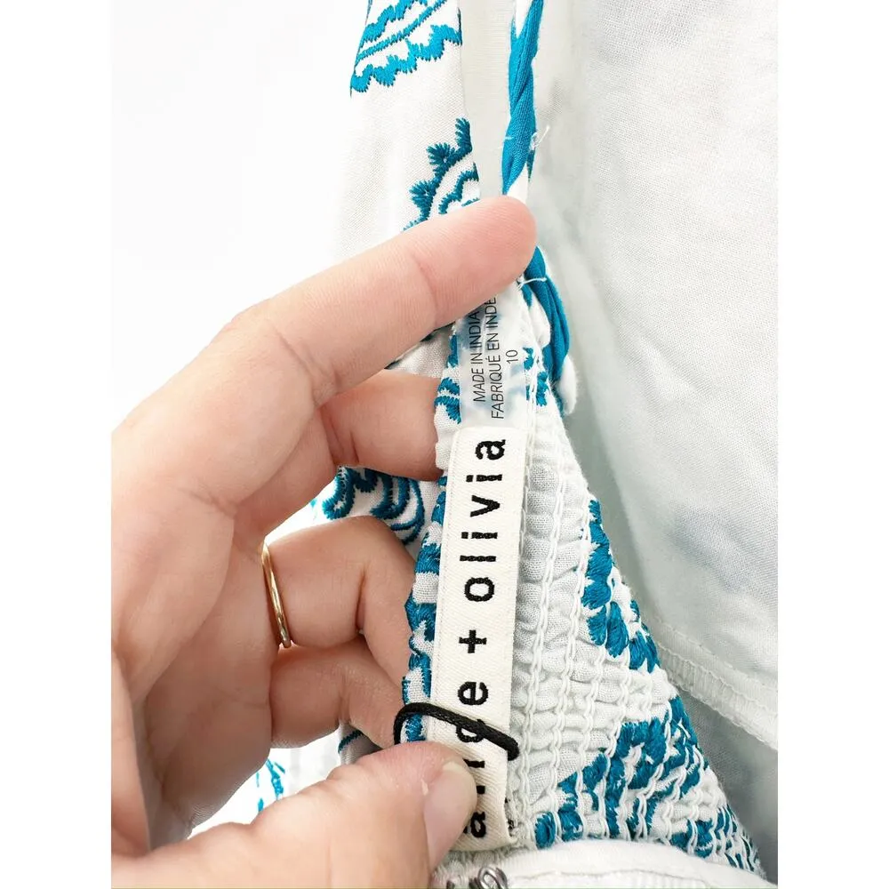 Alice + Olivia Khira Paisley Embroidered Sleeveless Square Neck Mini Dress 10 - Image 5