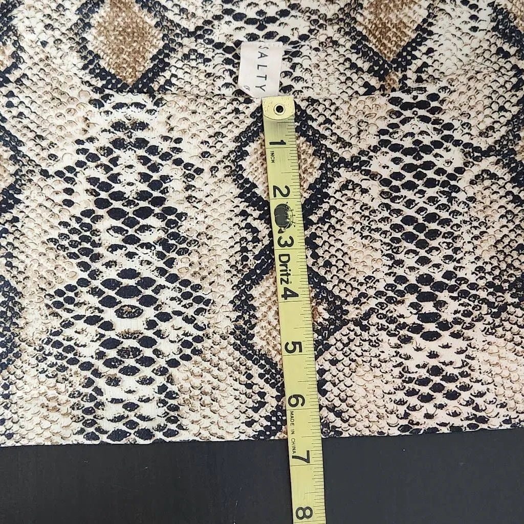 Salty by Andie Snakeskin Print Cropped Tank Top Size Small Snakeskin Fitted Tank - Image 9