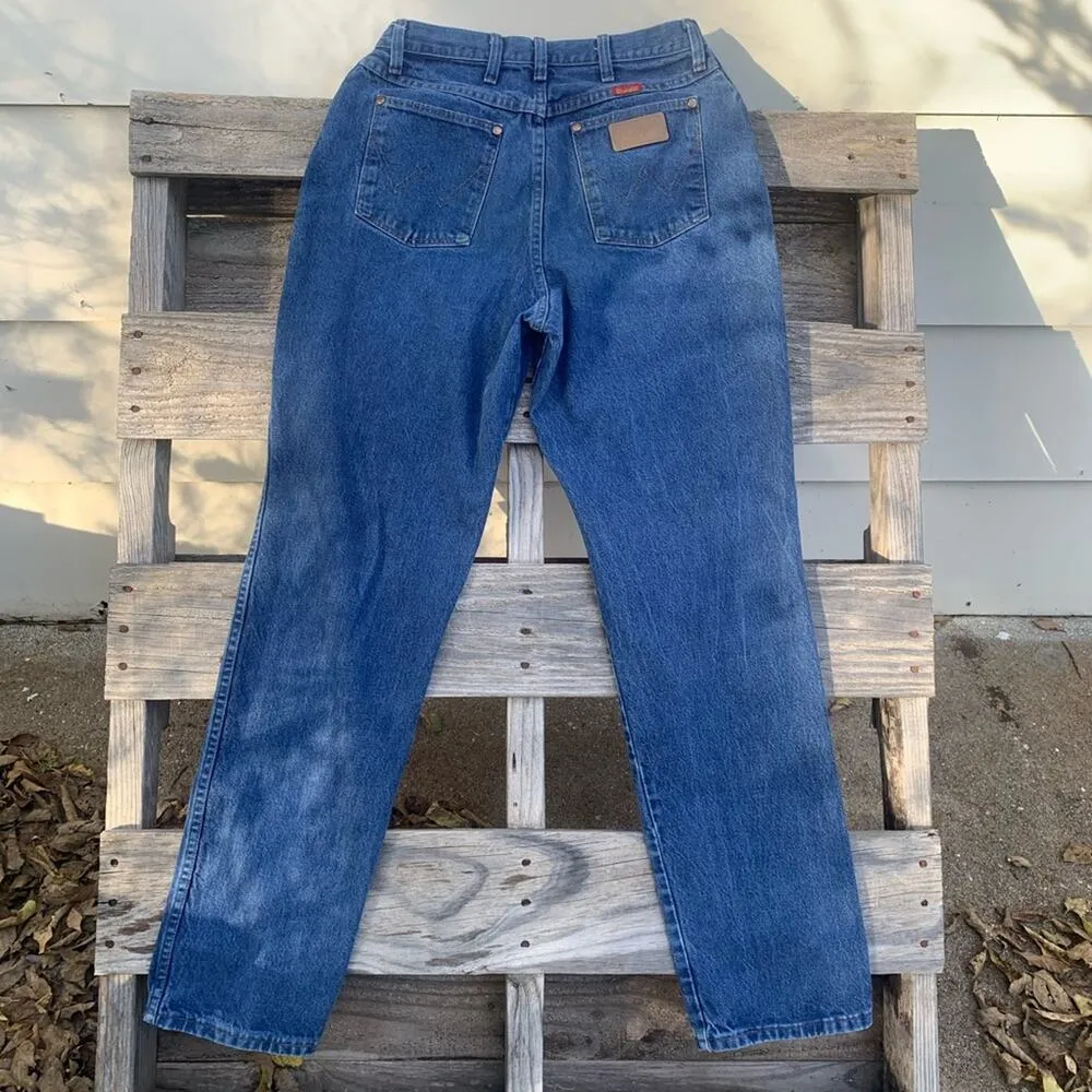 Retro Wrangler WOMENS high rise wedgie mom jeans 13/14x34 - Image 3