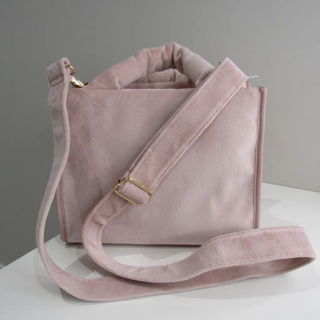 Juicy Couture Pink Rhinestone Velour Handbag and Wallet Set - Image 6