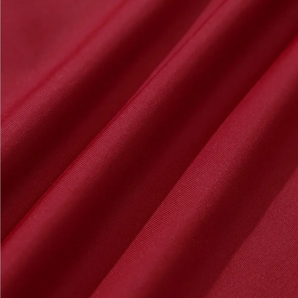 Berlook Red Ruched V Neck Bikini Set Size XL - Image 10