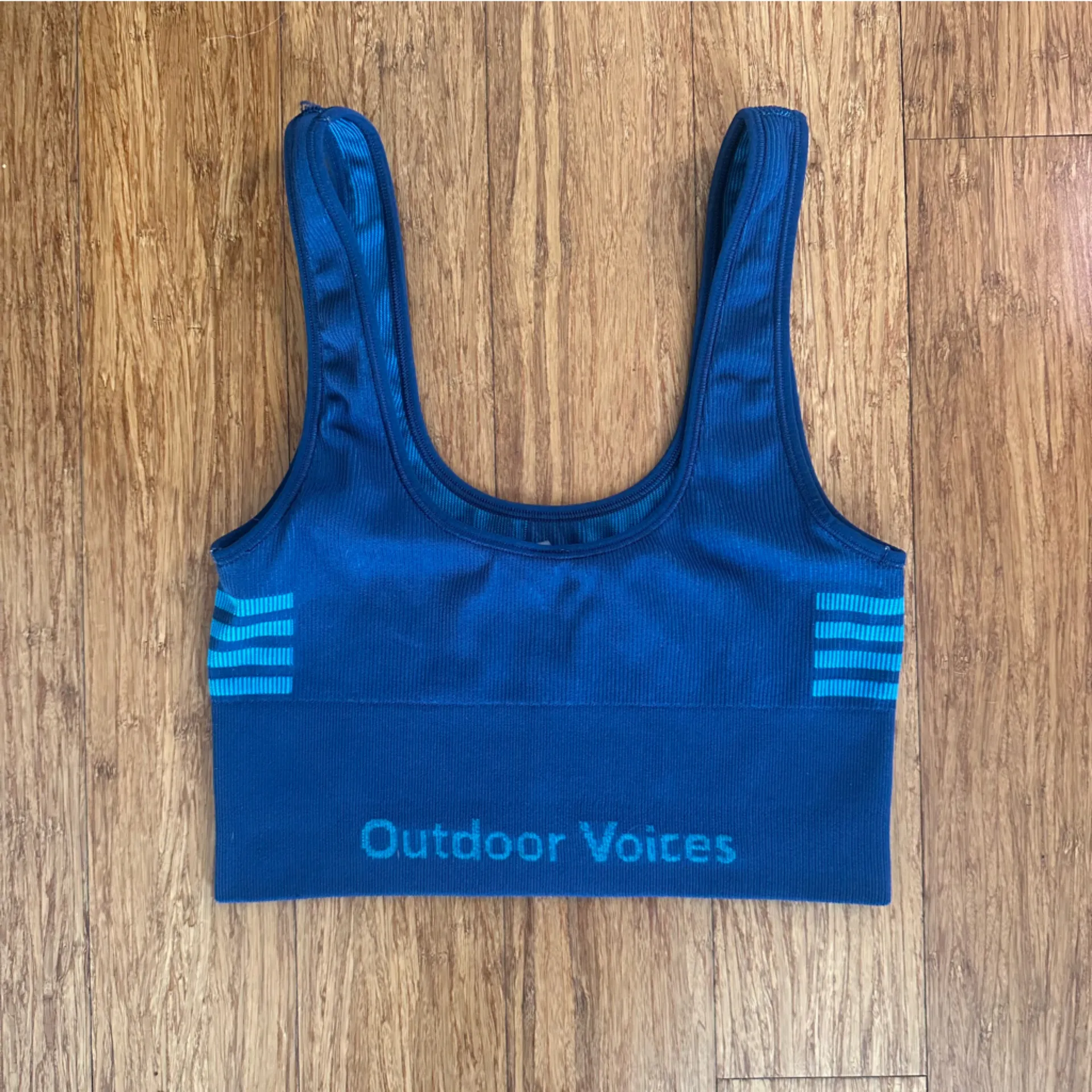 Outdoor Voices SeamlessSmooth Knit Legging & Bra 2 Piece Set size S / XS blue - Image 6