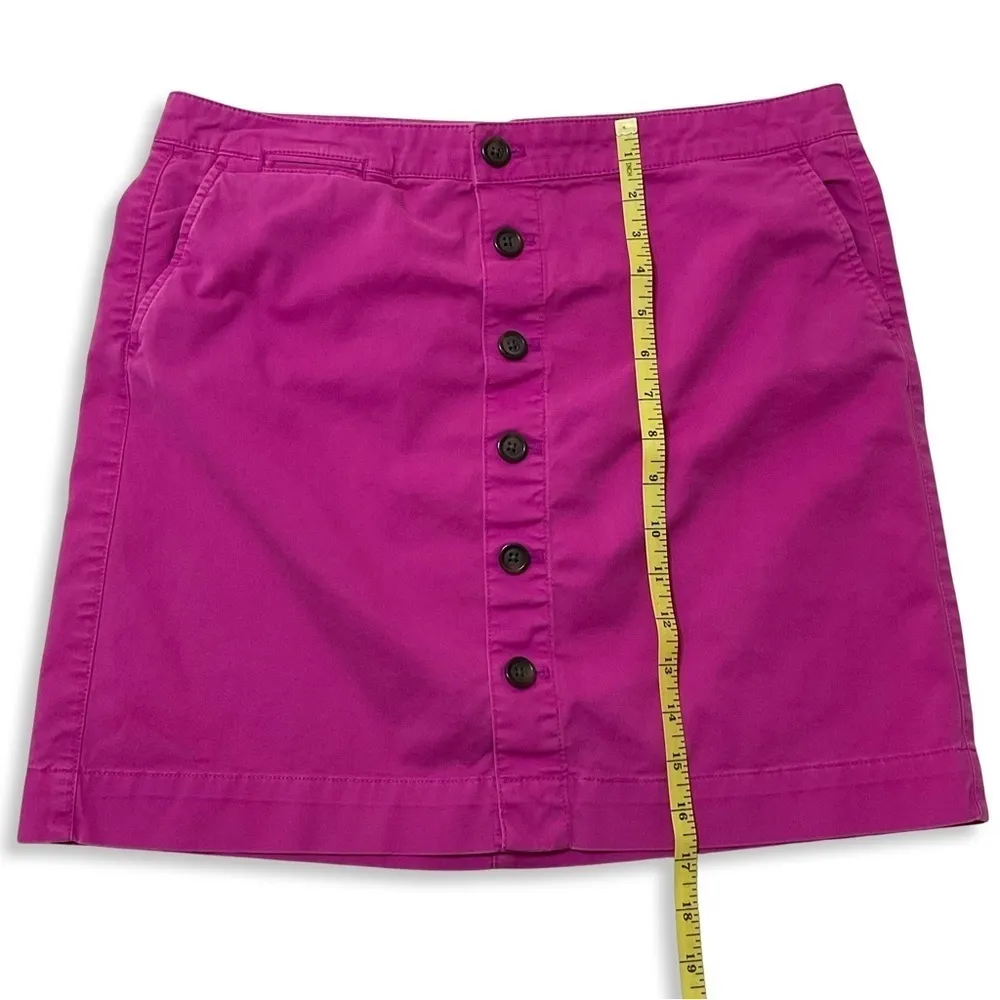 GAP Y2K Skirt Womens 4 Pink Mini Button Up Preppy Retro Pockets‎ Stretch 32x17 - Image 6