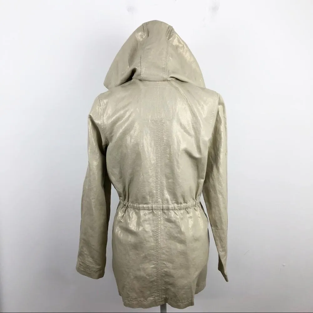 C Wonder Gold metallic Hooded Full Zip Jacket S - Image 12