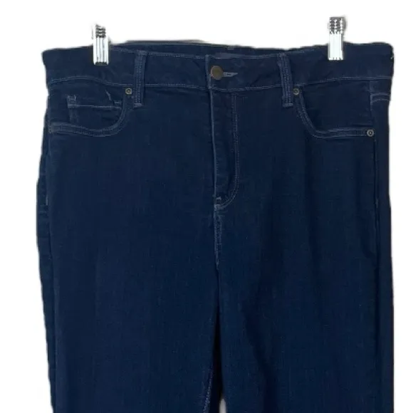 NYDJ Marilyn Straight Leg Jeans Mid Rise Dark Wash Slimming Women’s Size 14 - Image 3