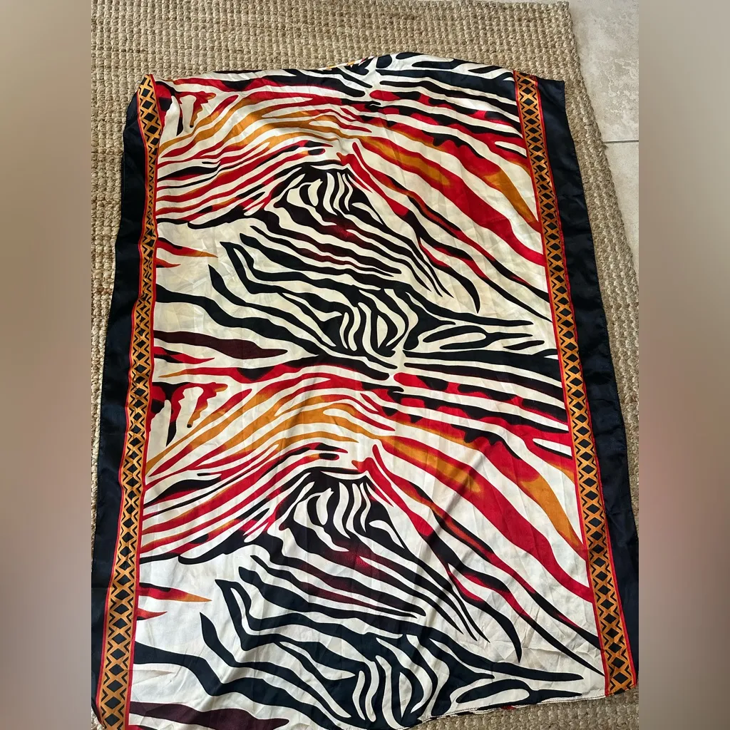 Winlar Women's Vintage Kaftan Black Red Tan White zebra print one Size Size undefined - Image 6