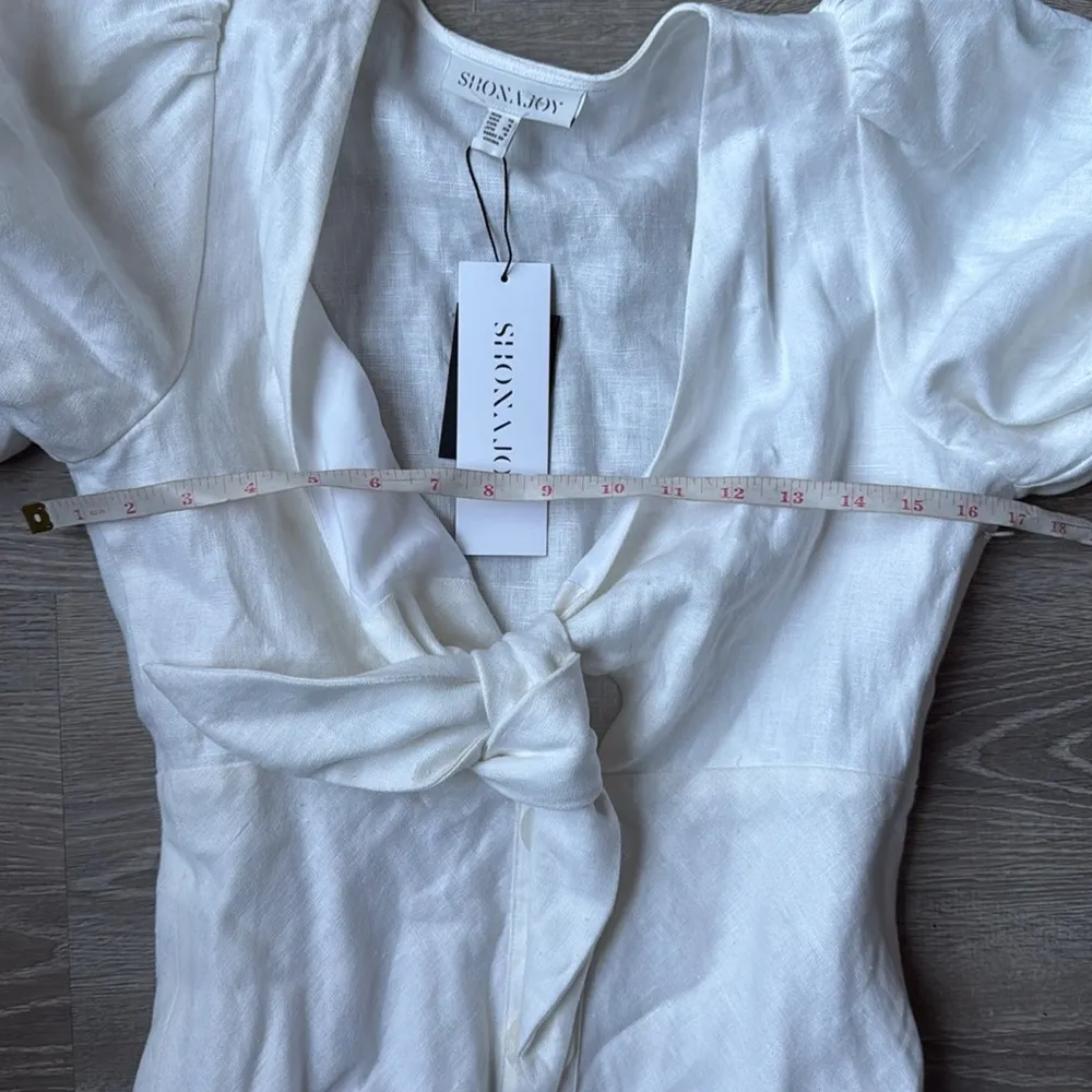 NEW SHONA JOY Savannah Linen Tie Front Dress 6 - Image 11